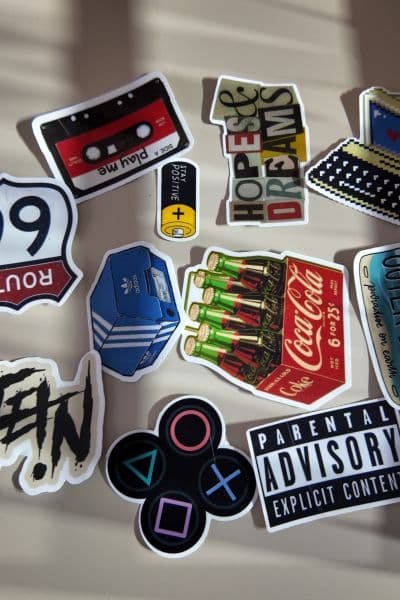 Retro sticker set