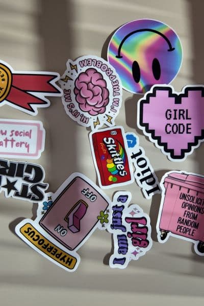 Star girl sticker set